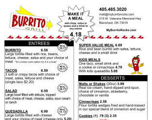 Burrito Grill Menu
